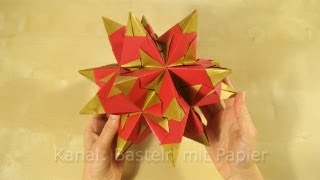 Bascetta Stern Anleitung für Origami Stern  Weihnachtssterne Ideen  Faltanleitung  DIY [upl. by Enomis]