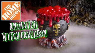 Home Depot Halloween NEW 2024 Giant Witch Cauldron Animated Prop Demo Trailer YouTube Video [upl. by Pedrotti]