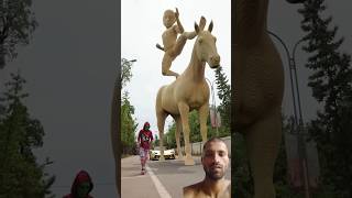 3D sand animation horse 🐎 sculpture memes funny travel statue animal art shorts trending [upl. by Care]