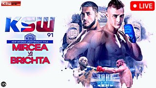 KSW 91 Mircea vs Brichta  LIVE STREAM  MMA FIGHT COMPANION  Liberec Czech Republic  xtb KSWTV [upl. by Ayotl]