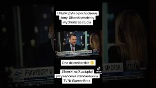 Olejnik pyta o pochodzenie żony Sikorskiego Wściekły wychodzi ze studia sikorski tvn olejnik [upl. by Casey]