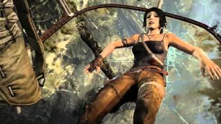 Tomb Raider  River and Parachute Scene  PC High Setting [upl. by Ecirtnuahs]