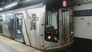 IND 8th Avenue Line A C amp E Trains at 42nd StreetPABT Manhattan NYC R46 R160 R179 R211 [upl. by Finkelstein]