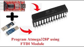 Uploading code to Atmega328p using FTDI USB to TTL  Easy Way to programing [upl. by Wood]