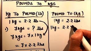 HOW TO CONVERT KILOGRAMS TO POUND Kg TO lb  AND POUNDS TO KILOGRAMlb to kg [upl. by Adnaral]