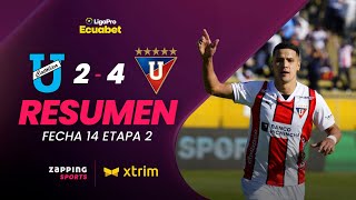 U Católica 2  4 Liga de Quito Resumen Fecha 14  2da Etapa  LigaPro Ecuabet [upl. by Lazes]