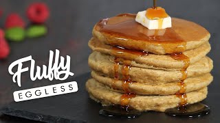 Eggless Fluffy Oat Pancakes  No Banana No Flour No Sugar No Eggs  How Tasty Channel [upl. by Dang]