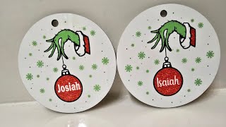 how to Sublimate grinch ornament [upl. by Panchito]