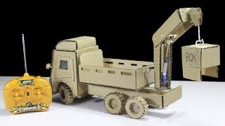 Palfinger Crane Truck  How to make a Palfinger Crane From Cardboard at Home [upl. by Kamillah]