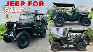 WILLY JEEP FOR SALE 💰 AT CHEAP PRICE  ALL ORIGINAL MILITARY JEEP  NEW TYRES  PUNJAB [upl. by Dupaix]