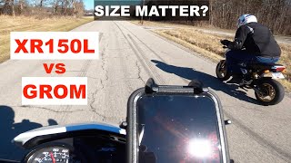 Honda XR150L vs Grom [upl. by Glavin21]