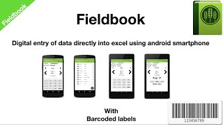 Fieldbook How to enter data directly into excel by using android smartphone with help of barcodes [upl. by Ahsitra]