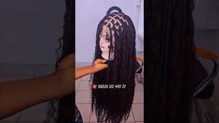 ☎️ 00229 512 443 72 Perruque tresse fulllace lacefrontwig tutorial afro wig waterweave 🧚‍♀️ [upl. by Annaeerb]