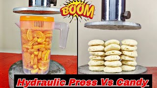 Hydraulic Press Vs Candy Boom 💥hydraulic machine videos  hydro press compilation [upl. by Oiragelo]