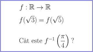 Se dă funcția  Să se calculeze f la minus 1 din [upl. by Idurt714]