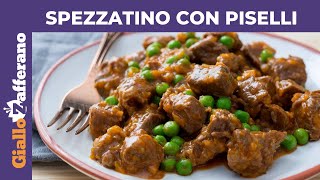 SPEZZATINO CON PISELLI  Ricetta facile [upl. by Sirtimid511]