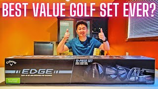 Costco 2024 CALLAWAY EDGE 10Piece Golf Set Unboxing First Hits amp Review [upl. by Mignonne]