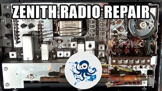 OLD ZENITH TRANS OCEANIC RADIO REPAIR restoredwards [upl. by Sashenka773]