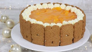 Spekulatius Kuchen mit Mandarinen ohne Backen  No Bake Cake Rezept [upl. by Argela]