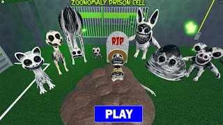 ZOO KEEPER RIP  ZOONOMALY BARRYS PRISON RUN OBBY All Morphs Unlocked Full Gameplay obby [upl. by Saenihp]