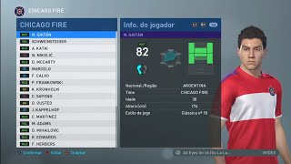 Chicago Fire Players Stats PES 2019 [upl. by Llirpa]