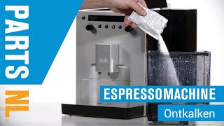 Volautomatische espresso apparaat ontkalken PartsNL uitleg [upl. by Esilrac]