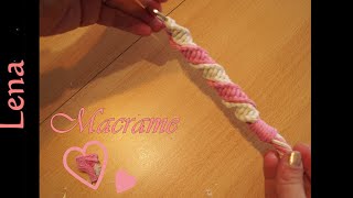 𝗠𝗮𝗰𝗿𝗮𝗺𝗲 with 𝗟𝗲𝗻𝗮 🗝️ Makramee Schlüsselanhänger Wellenknoten 📿 Macrame Spiral Knot Keychain DIY [upl. by Nileuqay]