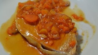 Recette cookeo longe de porc à la tomate [upl. by Yenattirb]