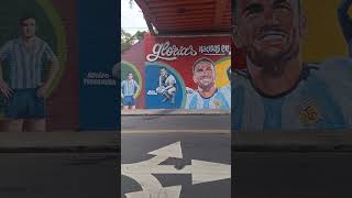 🎨quotGlorias nacidas en Avellanedaquot el nuevo mural en la Capital Nacional del Fútbol⚽️ [upl. by Eirok932]