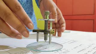 Spherometer experiment calculation of least count and tabulation part1 [upl. by Akiria]