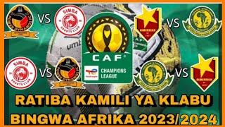 🔴RATIBA kamili ya Klabu Bingwa Afrika 20232024 Yanga na wasudani hatari Simba na Wazambia balaa [upl. by Isaak392]