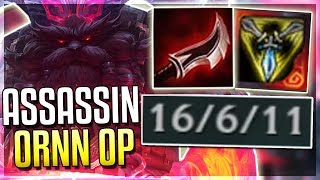 ASSASSIN ORNN IS BROKEN Mid Ornn Gameplay  League of Legends [upl. by Regnig]