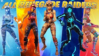 All Renegade Raider Skins in Fortnite [upl. by Hau303]