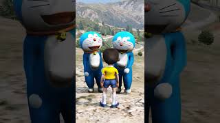 DORAEMON FALL FROM MOUNTAIN NOBITA LEFT BEHIND  gta5 shorts [upl. by Yonatan]