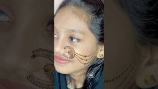 Nose ring mehandi designtrending nose ring pattern with henna [upl. by Iew]