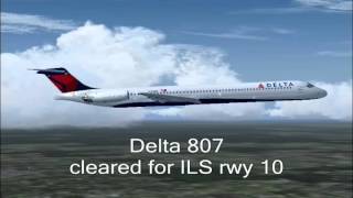 Delta Air Lines flight 807 from Newark to Atlanta FS2004 [upl. by Niven]