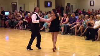 East Coast Swing Performance at 2015 June Showcase Ultimate Ballroom in Memphis [upl. by Elleirbag693]