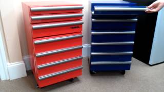 VERSONEL PORTABLE GARAGE TOOLBOX TOOL CHEST REFRIGERATORS BLUE VSL18RTC3B amp RED VSL18RTC3R [upl. by Ellehcen775]