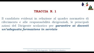 Tracce estratte alla prova scritta  Concorso DS [upl. by Hcaz]