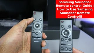 Samsung Soundbar Remote Control Guide How to Use Samsung Soundbar Remote Control [upl. by Neeoma318]