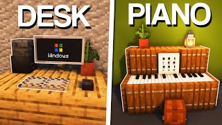 Minecraft 15 Interior Furniture Builds amp Ideas [upl. by Warp]