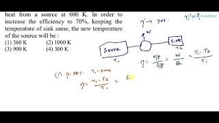 JEE Main 2023 solutions in English  A Carnot engine with efficiency 50 takes heat from a source at [upl. by Ahsieni]