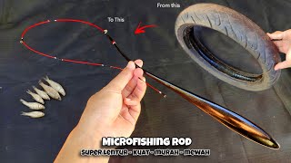 JANGAN DI BUANG ‼️Ban Bekas bisa dibuat menjadi Joran Microfishing yang MEWAH [upl. by Chiaki]