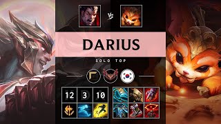 Darius Top vs Gnar Triple Kill Unstoppable  KR Grandmaster Patch 1422 [upl. by Otrebilif]