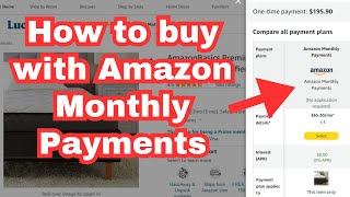 How to shop with Amazon Monthly Payments  No interest  No finance charges  No credit check [upl. by Georgianna]