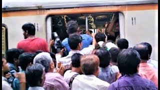 Mumbai Local Train During Peak  Rush Hours Compilation India HD VIDEO [upl. by Featherstone]