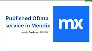 Published OData service to create REST APIs in Mendix l OData Service l REST API l Mendix APIs [upl. by Joanna913]