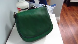 THE AFTERMATH OF DYEING A LEATHER HANDBAG [upl. by Wilkins12]