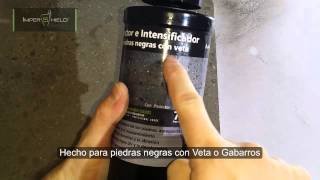 Sellador para Piedras negras Recinto Granito Cantera negra  Impershield [upl. by Losiram]