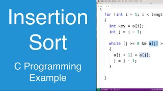 Insertion Sort  C Programming Example [upl. by Cadel71]